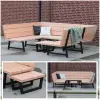 douglas loungebank met stalen frame in u-vorm