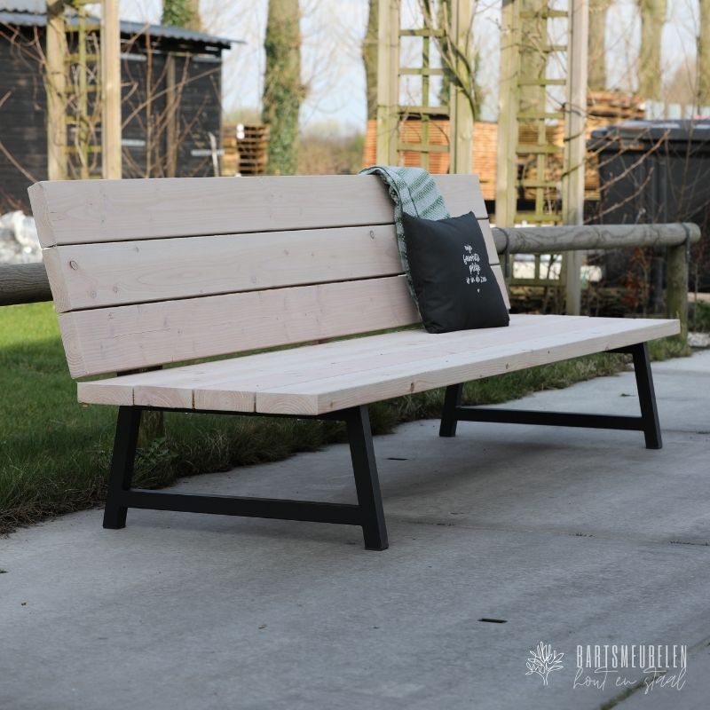 Douglas Tuinbank Stalen Frame White olie Bartsmeubelen Douglas Tuinbank Stalen Frame White olie Bartsmeubelen