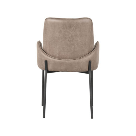 Label 51 Eetkamerstoel Joni Taupe micro suède achterkant