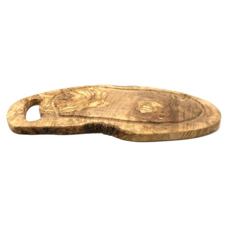 Houten steakplank ca. 45 - 49 cm met sapgleuf en griplip