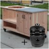 kamado tafel 150x70 + yakiniku large kamado black-edition