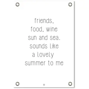 Tuinposter friends food wit wit 59cm x 84cm