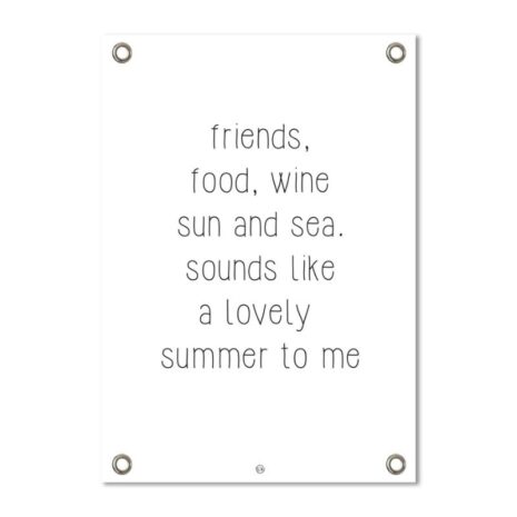 Tuinposter friends food wit wit 59cm x 84cm