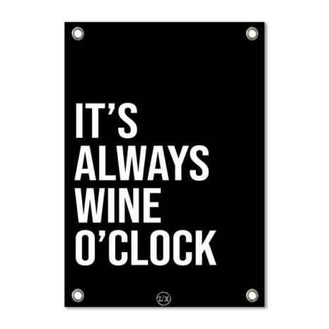 Tuinposter wine o'clock 59cm x 84cm