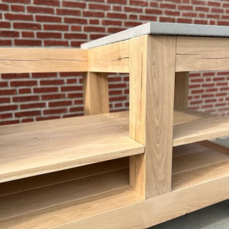 massief eiken buitenkeuken met keramische blad