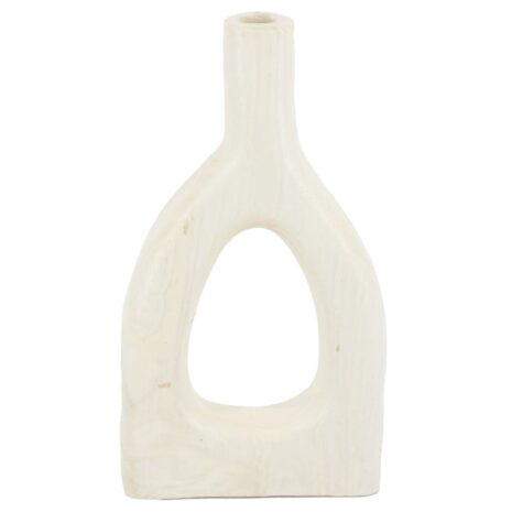 Houten vaas voor droogbloemen