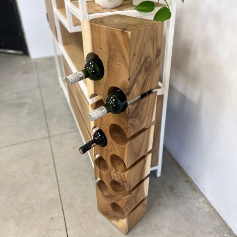 houten wijnrek suar hout