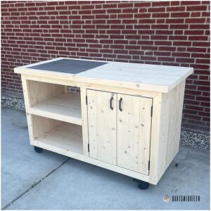 BBQ bijzettafel van steigerhout