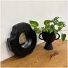 Houten boomstam spiegel zwart