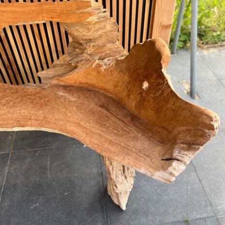 details teak boomstambankje 170cm