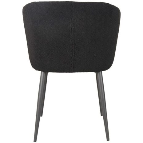 Label51 Eetkamerstoel Whirl Zwart Teddy Voorraadmodel achterkant