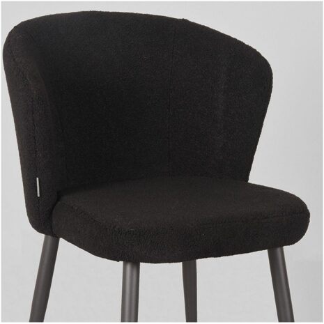 Label51 Eetkamerstoel Whirl Zwart Teddy Voorraadmodel details