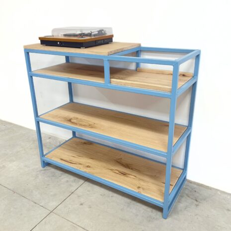 Retro Platenspeler kast pastel blauw Retro Platenspeler kast pastel blauw