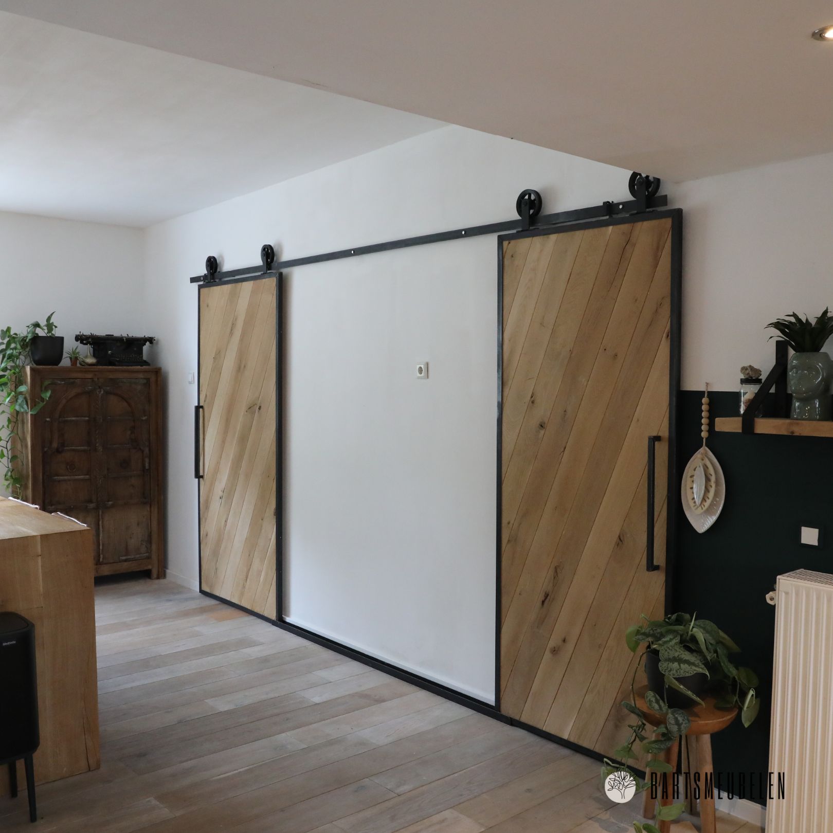 dubbelen loftdeuren eikenhout en staal
