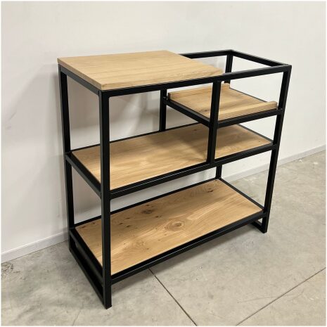 platenspeler meubel industrieel eiken