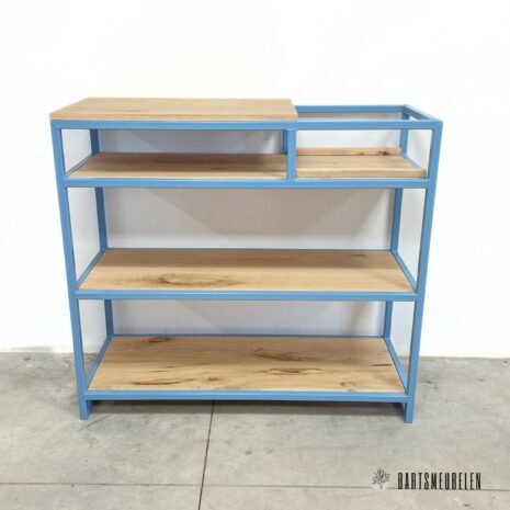 retro LP kast pastel blauw