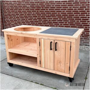 Buitenkeuken opbergkast met tegel 150 cm