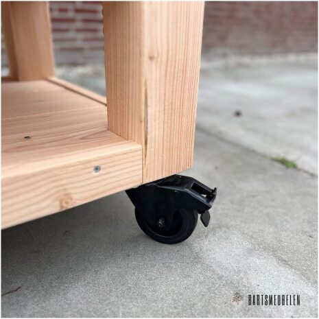 Buitenkeuken open 150 cm op wielen