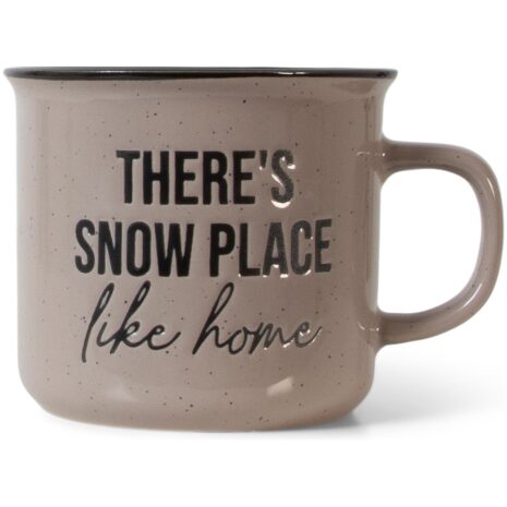 JENS LIVING retro MOK taupe therss snow place like home JENS LIVING retro MOK taupe “ thers's snow place like home”
