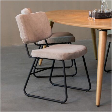 Label51 Eetkamerstoel Noah Naturel Ribcord – Voorraadmodel Label51 Eetkamerstoel Noah Naturel Ribcord – Voorraadmodel