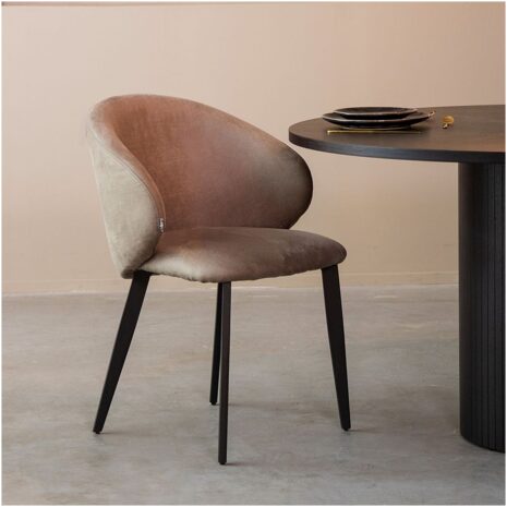 Label51 eetkamerstoel Logan taupe microfiber Label51 eetkamerstoel Logan taupe microfiber showmodel