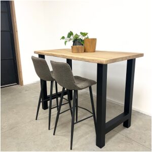 Boomstam Bartafel eiken en staal