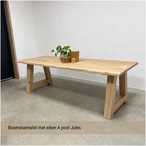 Boomstamtafel met eiken met A poot