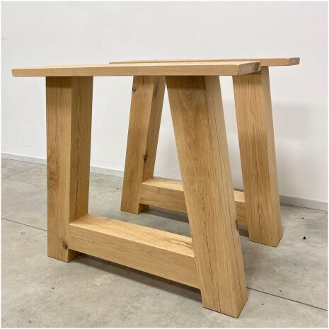Eiken A-poot onderstel voor houten eettafel
