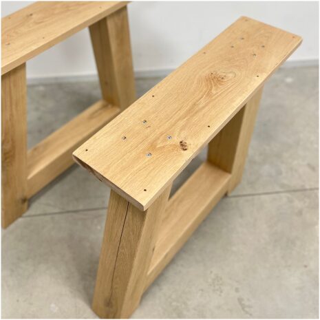 Eikenhouten A-poot onderstel – massief hout