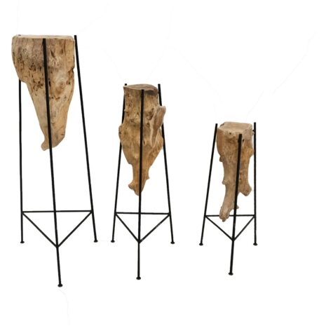 Houten planten tafel set Houten planten tafel set