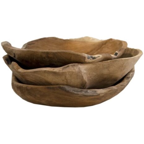 Teakhouten schalen 30cm , 40 cm ,50 cm