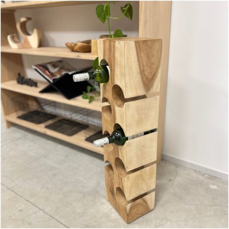 houten wijnrek Suar hout 8 flessen