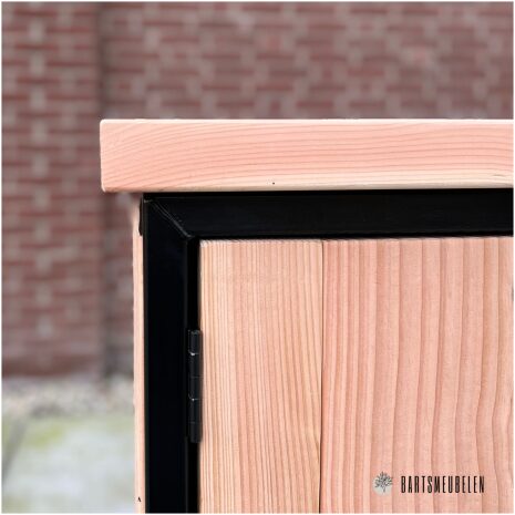 opbergkast tuin met stalen frame en blad 45mm