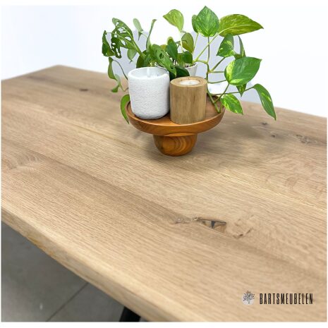 Boomstamtafel met matrix poot Diaz details van het blad