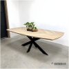 Eiken eettafel deens ovaal met hongaarse punt Ella Eiken eettafel deens ovaal met hongaarse punt Ella