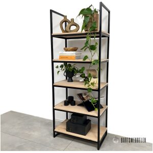 Stalen boekenkast eikenhout Eline