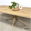 eettafel eiken met beige matrix poot Jade eettafel eiken met beige matrix poot Jade