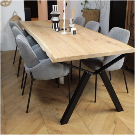 eiken Boomstamtafel met M-poot Milo