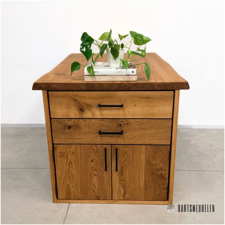 keukentafel eikenhout Oslo met ladekast