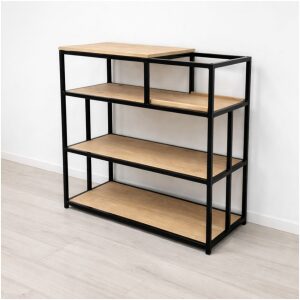 Platenspeler kast eiken en staal Groove