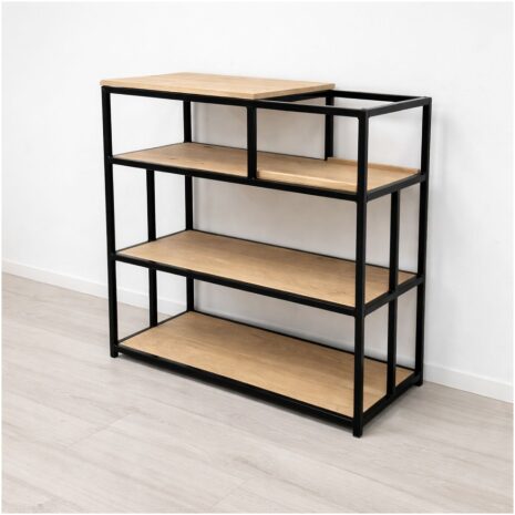 Platenspeler kast eiken en staal Groove