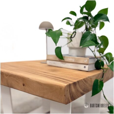 Salontafel Suar met metalen witte U poot (O)