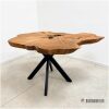 Salontafel met Teak hout met matrix poot (E)
