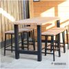 6 persoons lage bartafel set Buiten met stalen frame 6 persoons lage bartafel set Buiten met stalen frame