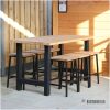 6 persoons lage bartafel set douglas met stalen frame 6 persoons lage bartafel set douglas met stalen frame