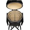 Detailfoto Grill Guru Prime Satin Black Large Kamado met rooster