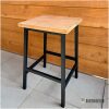 Douglas lage barkruk tuin met stalen frame