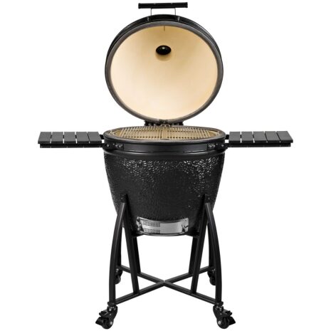 Grill Guru Satin Black XL op onderstel met zijtafels