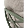 Lounge schommelstoel Cozy beige Lesli Living met groene frame en beige olefin kussen