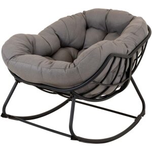 Lounge schommelstoel Cozy grijs Lesli Living